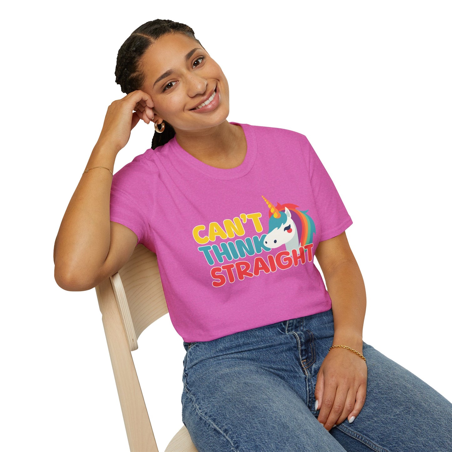 Unicorn Can't Think Straight Unisex Graphic T-Shirt