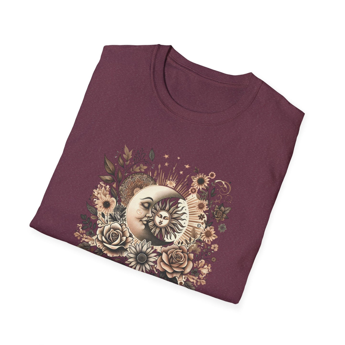 Boho Floral Moon Unisex Graphic T-Shirt