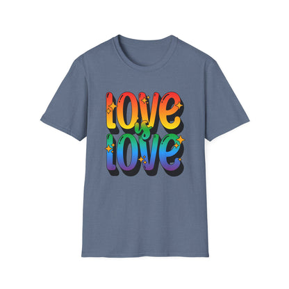 Love is Love Rainbow Unisex Graphic T-Shirt