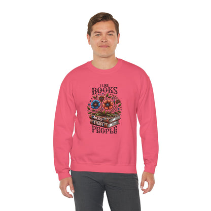 Books More Than People Crewneck Sweatshirt