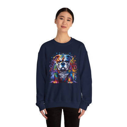 Colorful Bulldog Unisex Crewneck Sweatshirt