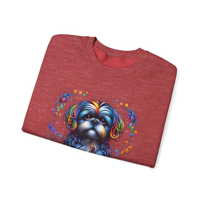Colorful Shih Tzu Unisex Crewneck Sweatshirt