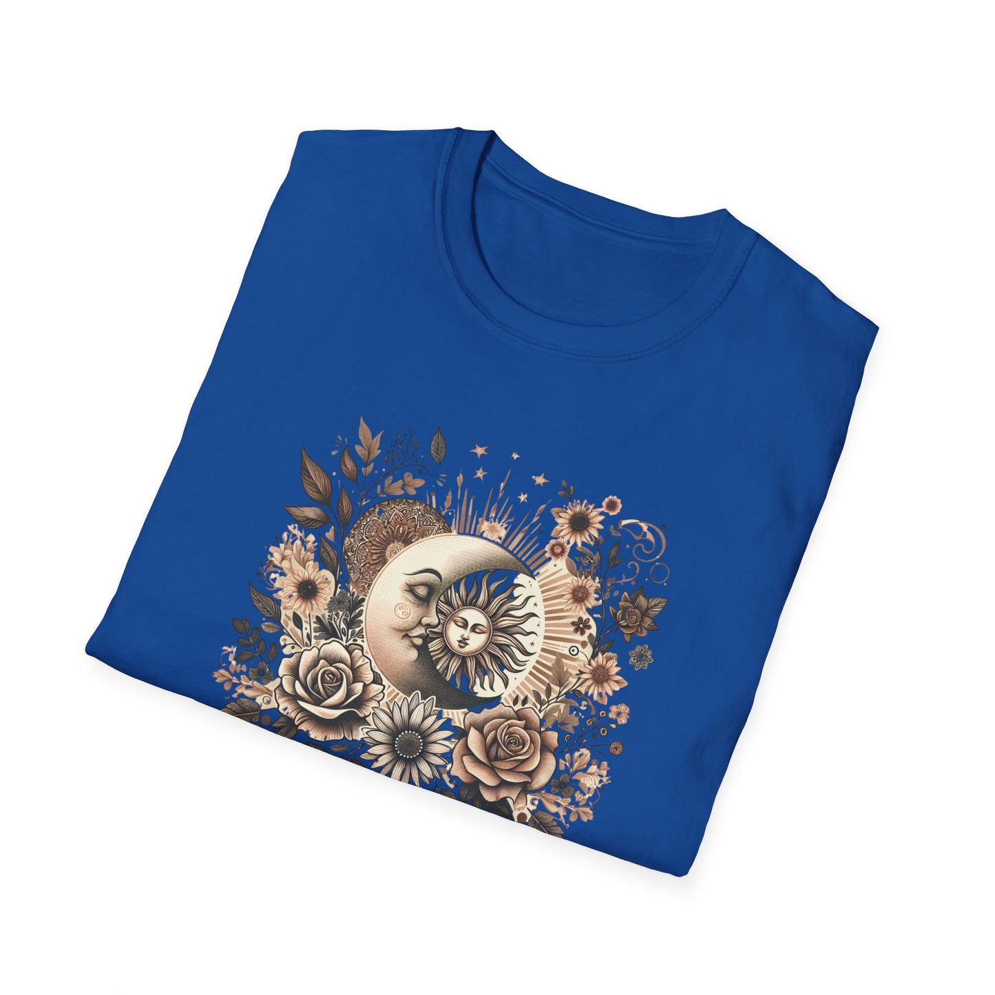 Boho Floral Moon Unisex Graphic T-Shirt