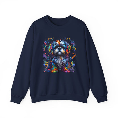 Colorful Shih Tzu Unisex Crewneck Sweatshirt