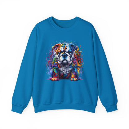 Colorful Bulldog Unisex Crewneck Sweatshirt