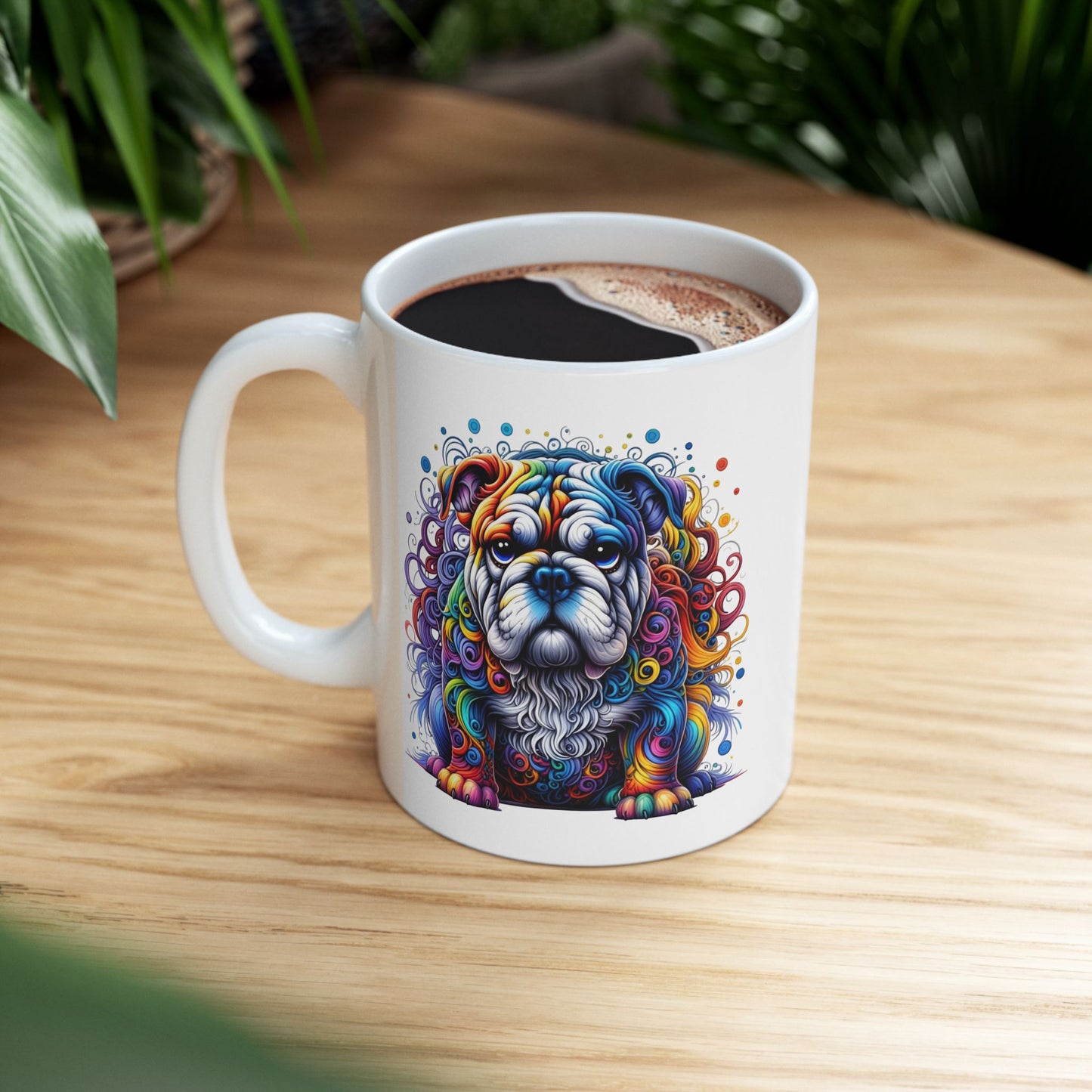 Colorful Bulldog Ceramic Mug
