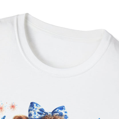 Red, White, and Moo Patriotic Cow Unisex Graphic T-Shirt