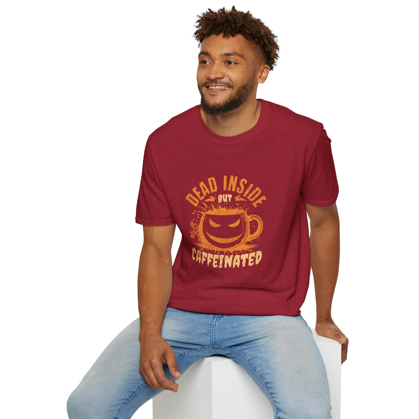 Dead Inside But Caffeinated Unisex Graphic T-Shirt