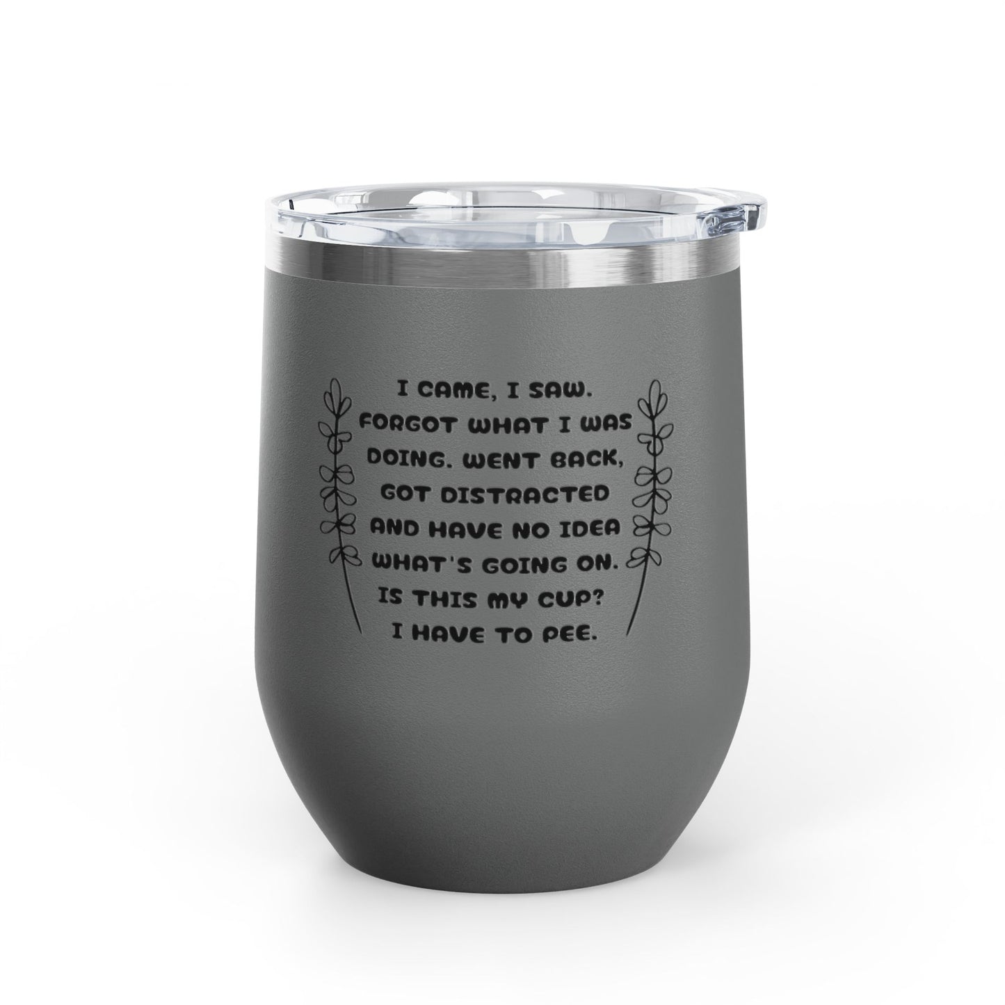 Scatterbrain 12oz Insulated Wine Tumbler