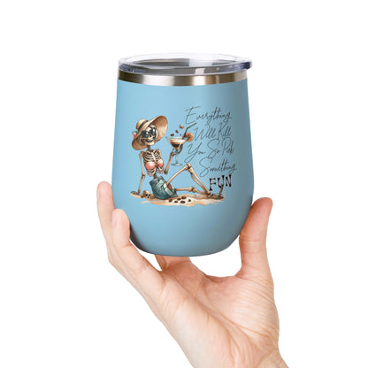 Pick Something Fun Skeleton 12oz Insulated Wine Cup