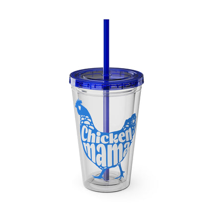 Chicken Mama 16oz Insulated Tumbler with Straw