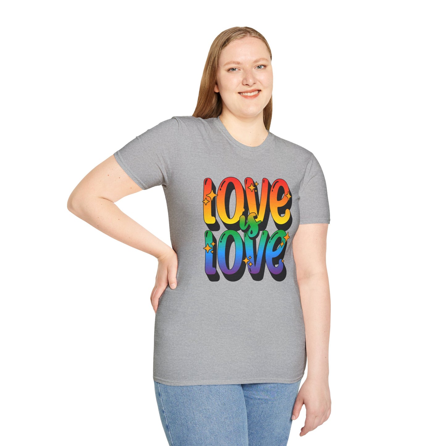 Love is Love Rainbow Unisex Graphic T-Shirt
