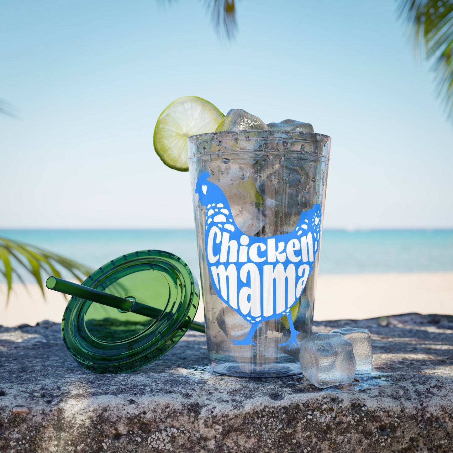 Chicken Mama 16oz Insulated Tumbler with Straw