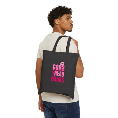 Good Girls Read Books Cotton Canvas Tote Bag