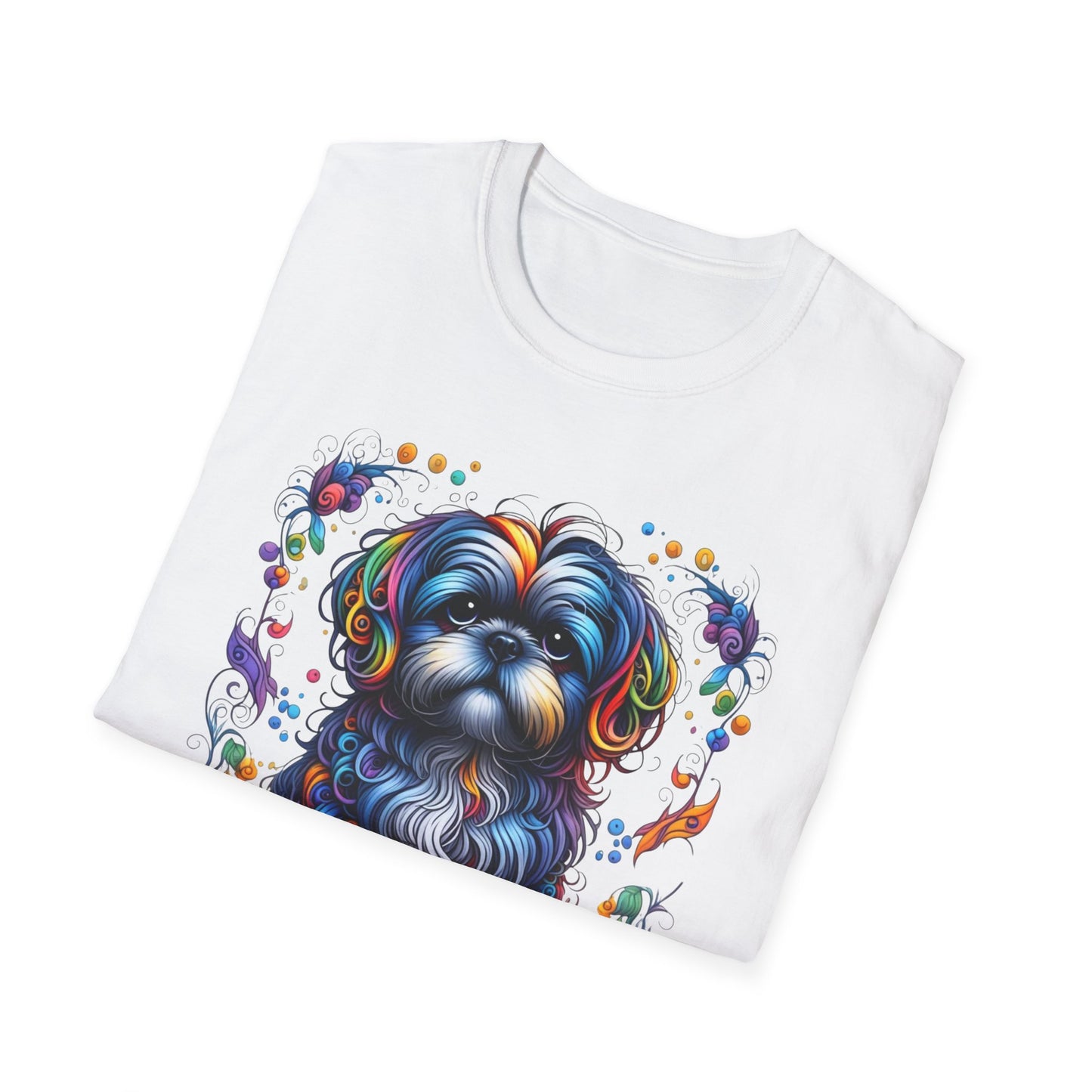Colorful Shih Tzu Unisex Graphic T-Shirt