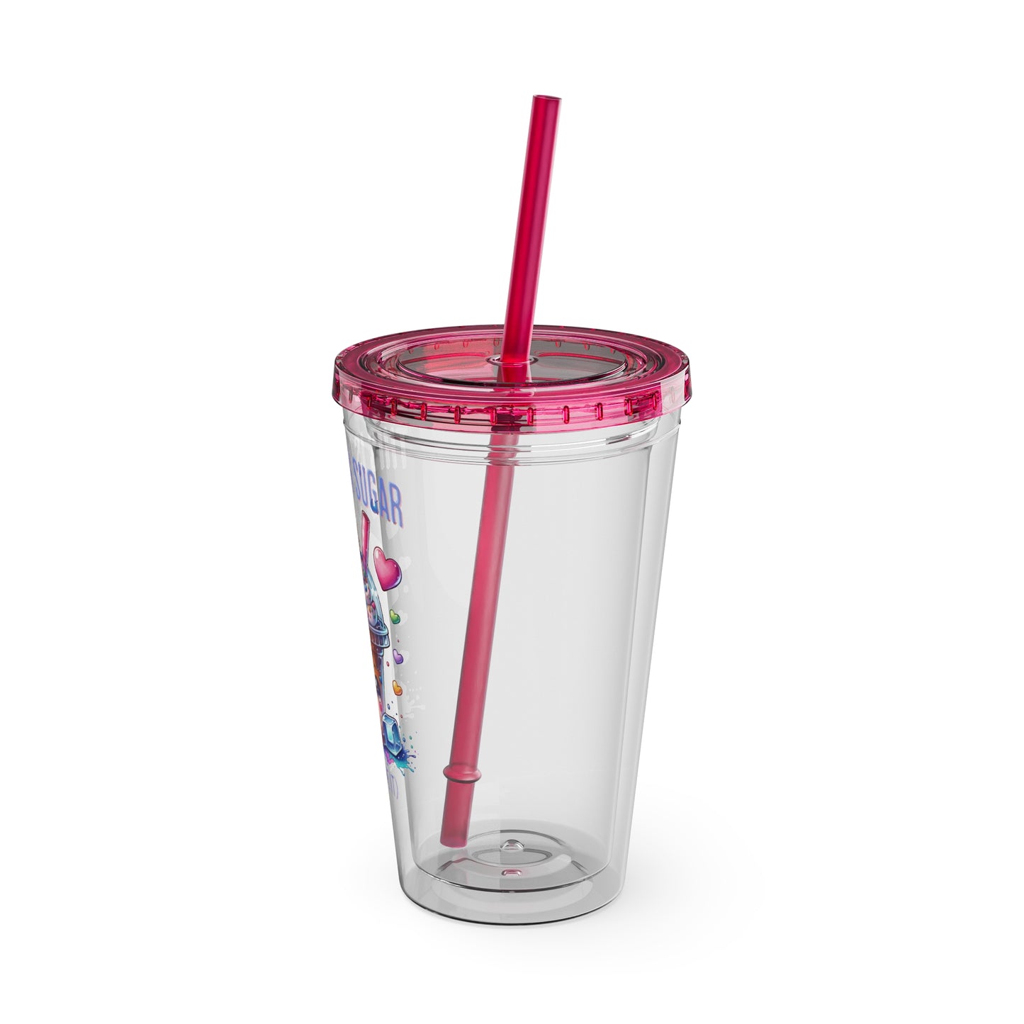 90% Sugar 16oz Insulated Tumbler with Straw