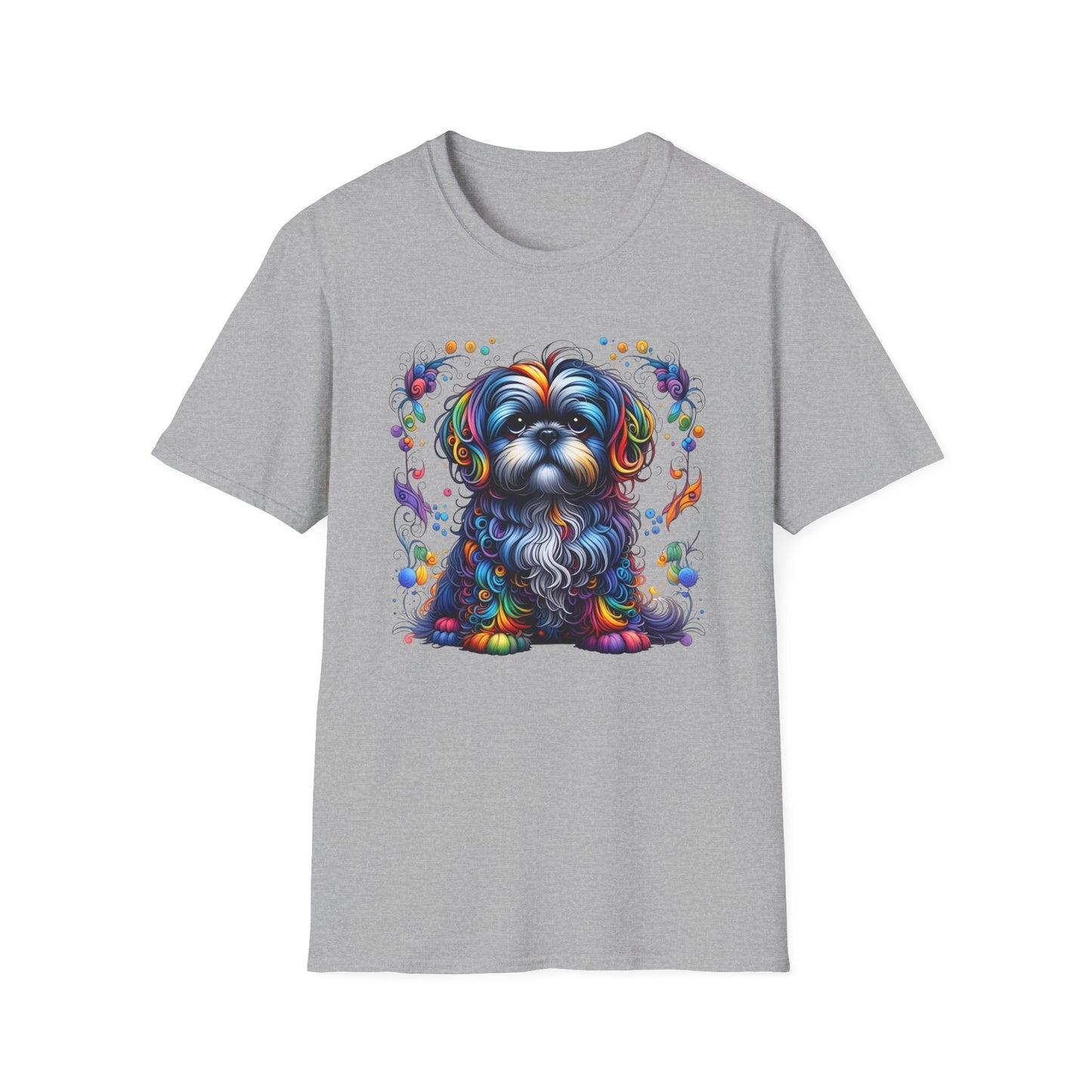 Colorful Shih Tzu Unisex Graphic T-Shirt