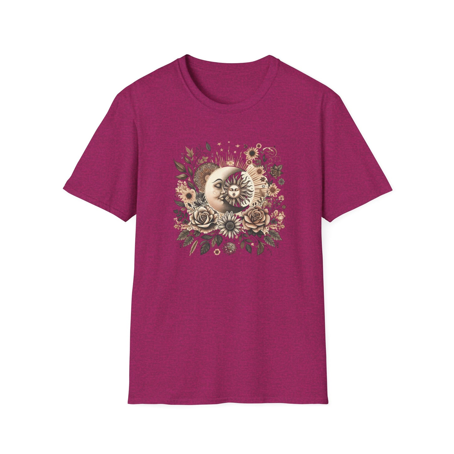 Boho Floral Moon Unisex Graphic T-Shirt