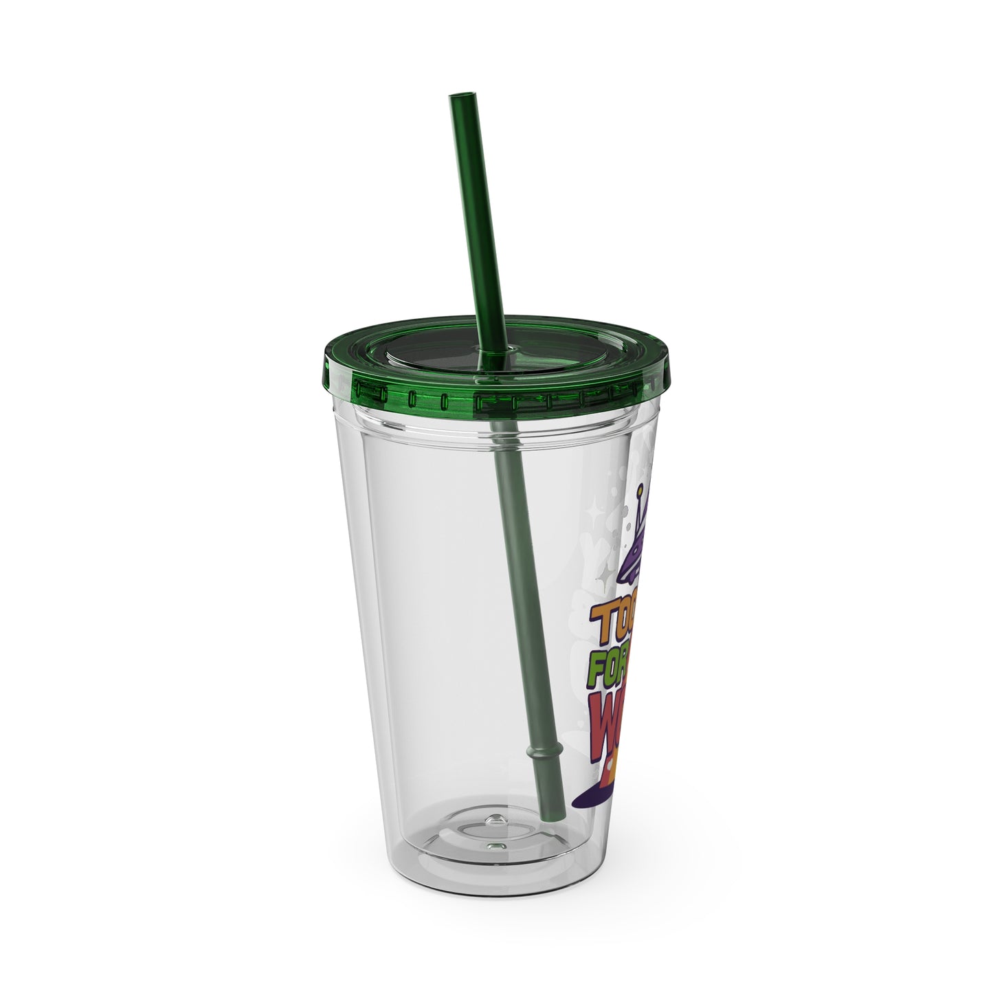 Too Gay for This World 16oz. Insulated Tumbler with Straw