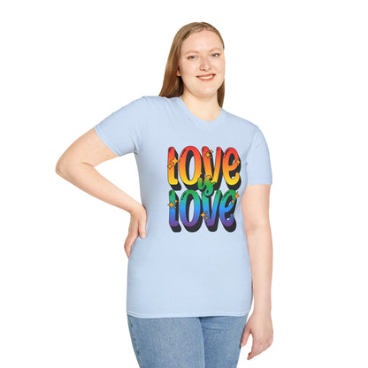 Love is Love Rainbow Unisex Graphic T-Shirt