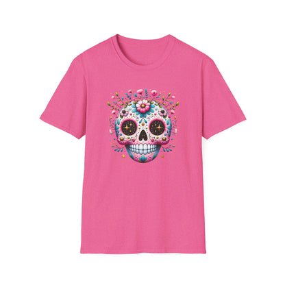 Floral Sugar Skull Unisex Graphic T-Shirt
