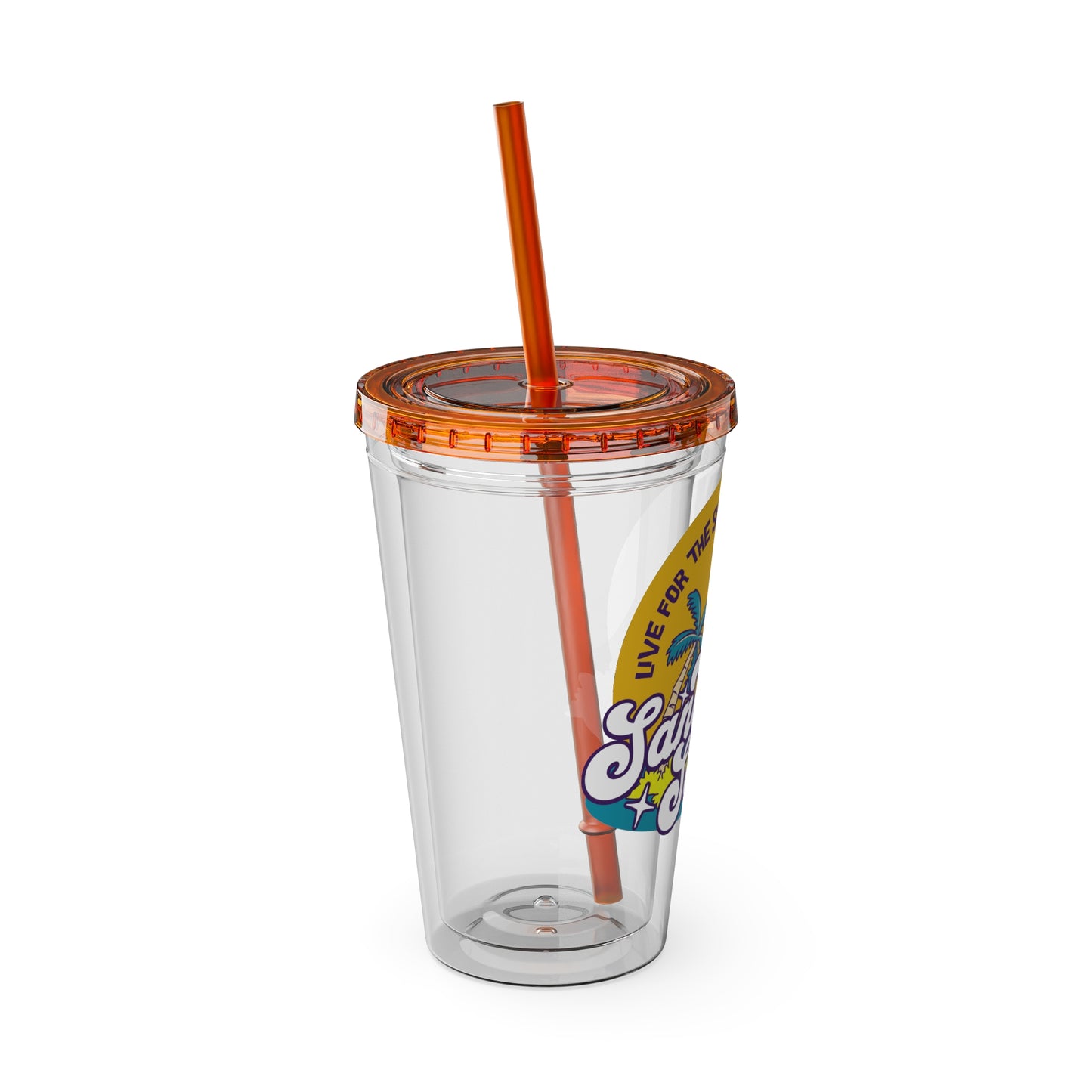Live for the Sunshine 16oz Insulated Tumbler with Straw