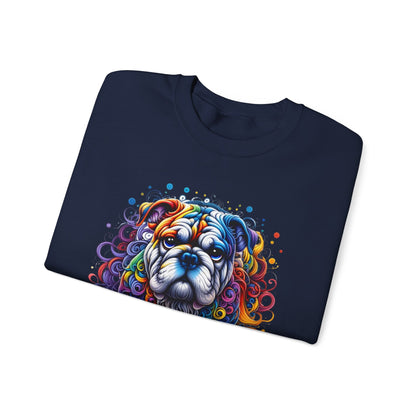 Colorful Bulldog Unisex Crewneck Sweatshirt