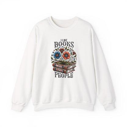 Books More Than People Crewneck Sweatshirt