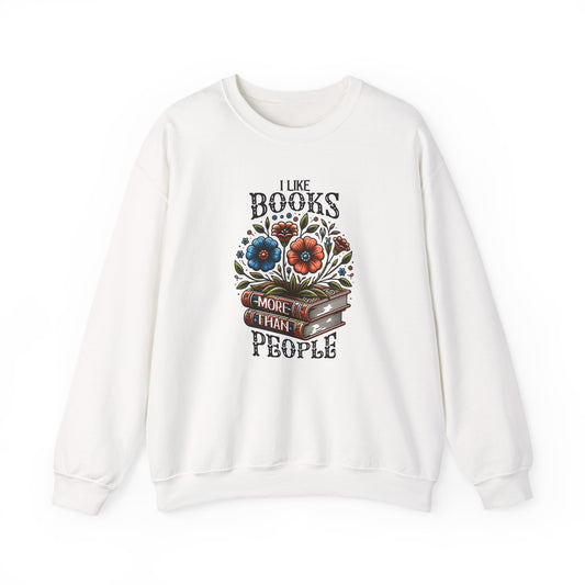 Books More Than People Crewneck Sweatshirt