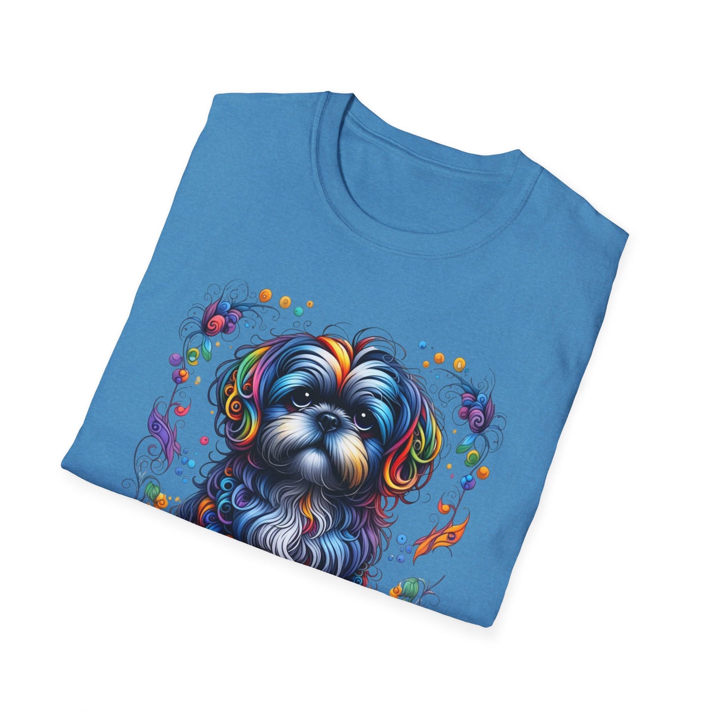 Colorful Shih Tzu Unisex Graphic T-Shirt