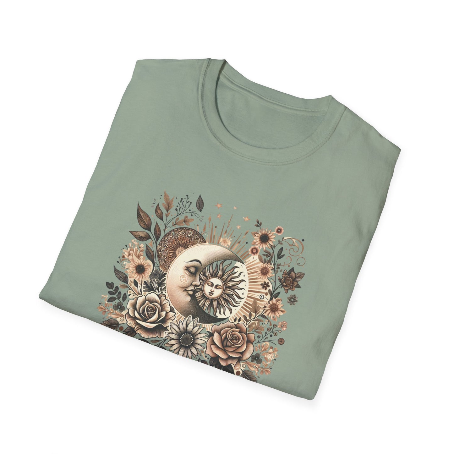 Boho Floral Moon Unisex Graphic T-Shirt