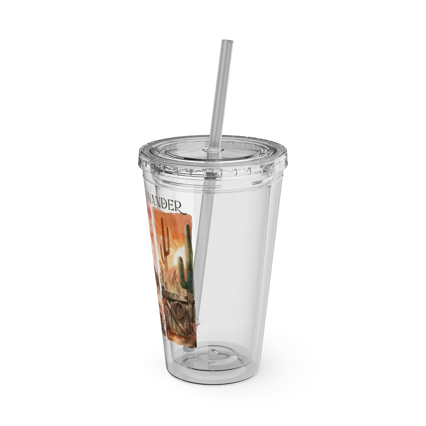Not All Who Wander Are Lost 16oz Insulated Tumbler with Straw