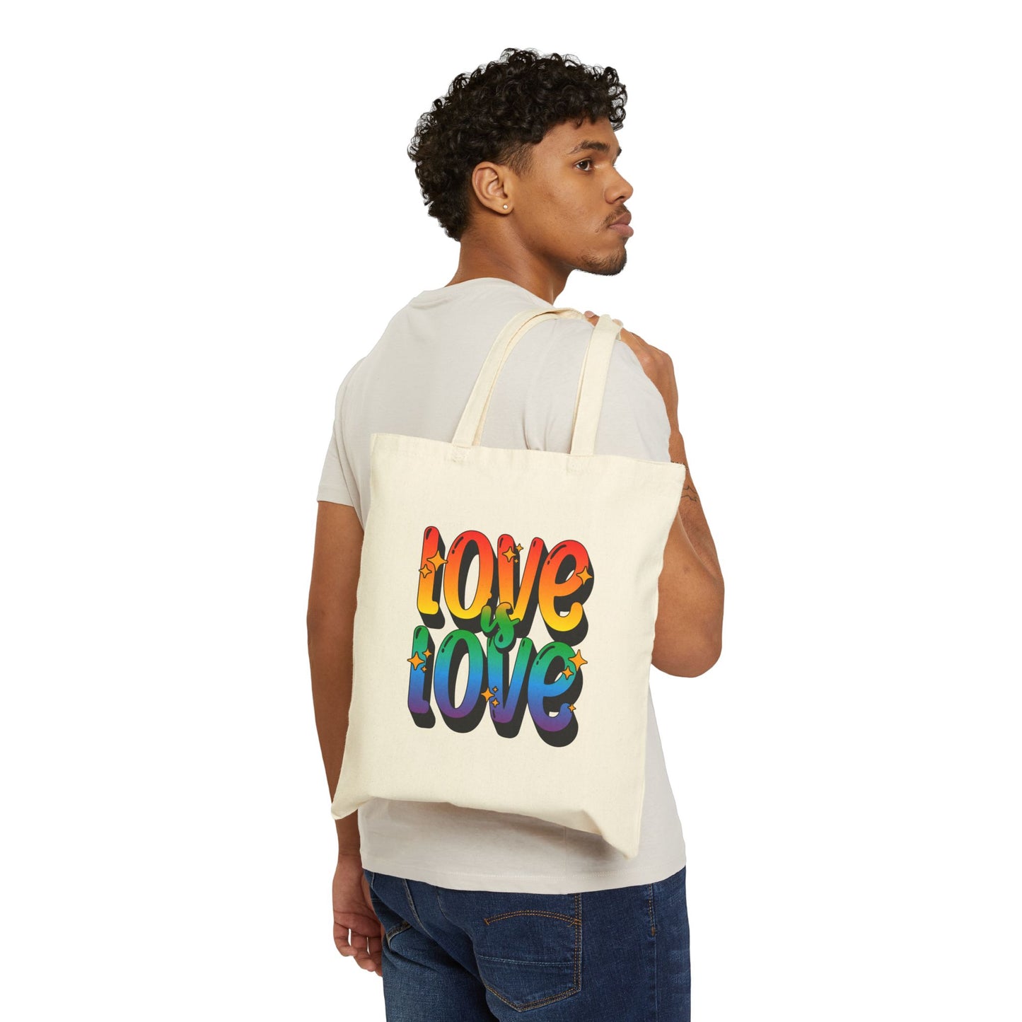 Love is Love Rainbow Canvas Tote Bag