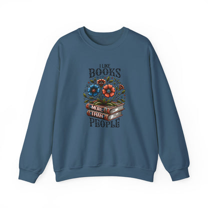 Books More Than People Crewneck Sweatshirt