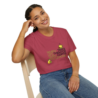 Trade Lemons for Coffee Unisex Graphic T-Shirt
