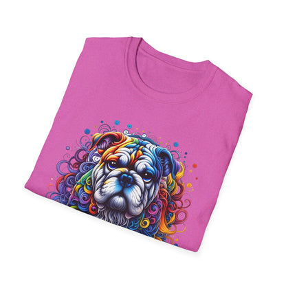 Colorful Bulldog Unisex Graphic Tee
