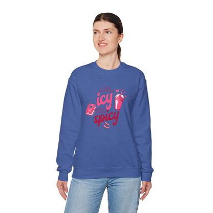 Icy Coffee Spicy Books Unisex Crewneck Sweatshirt