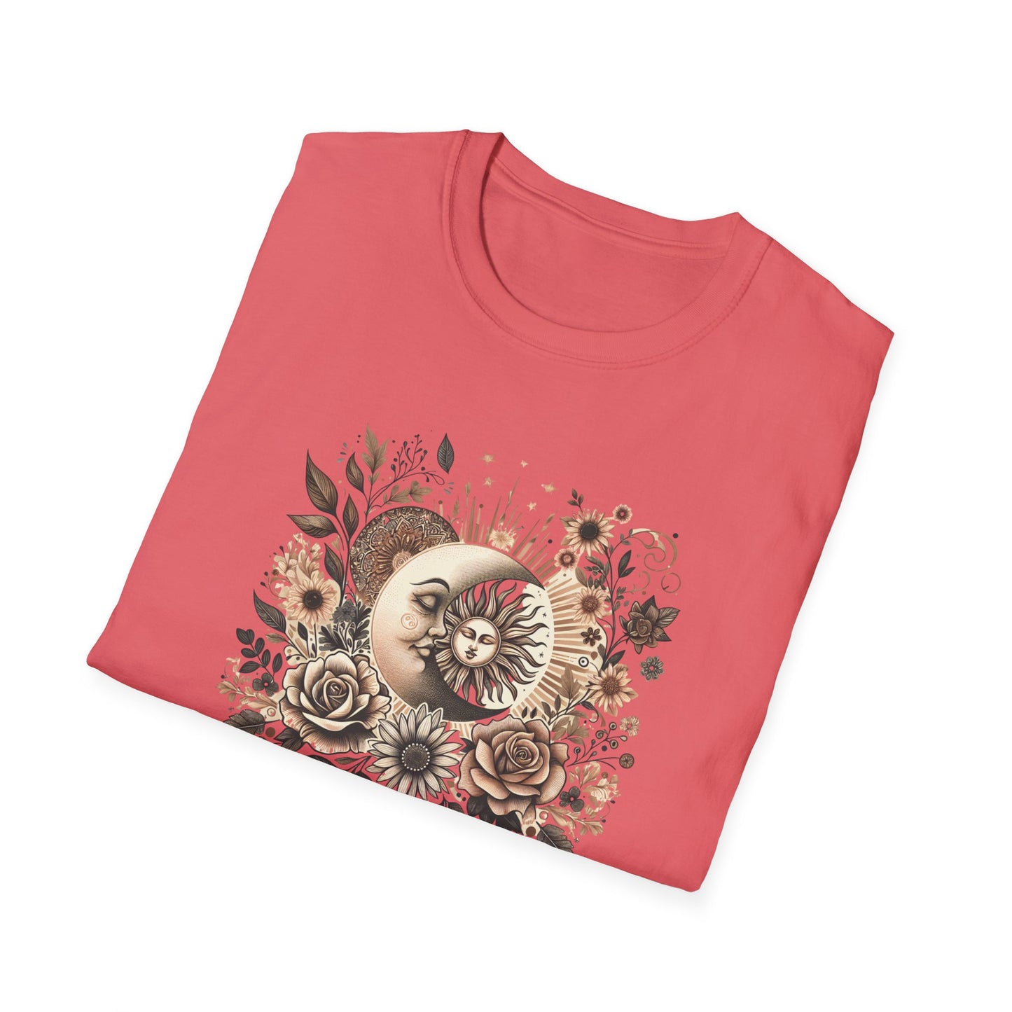 Boho Floral Moon Unisex Graphic T-Shirt