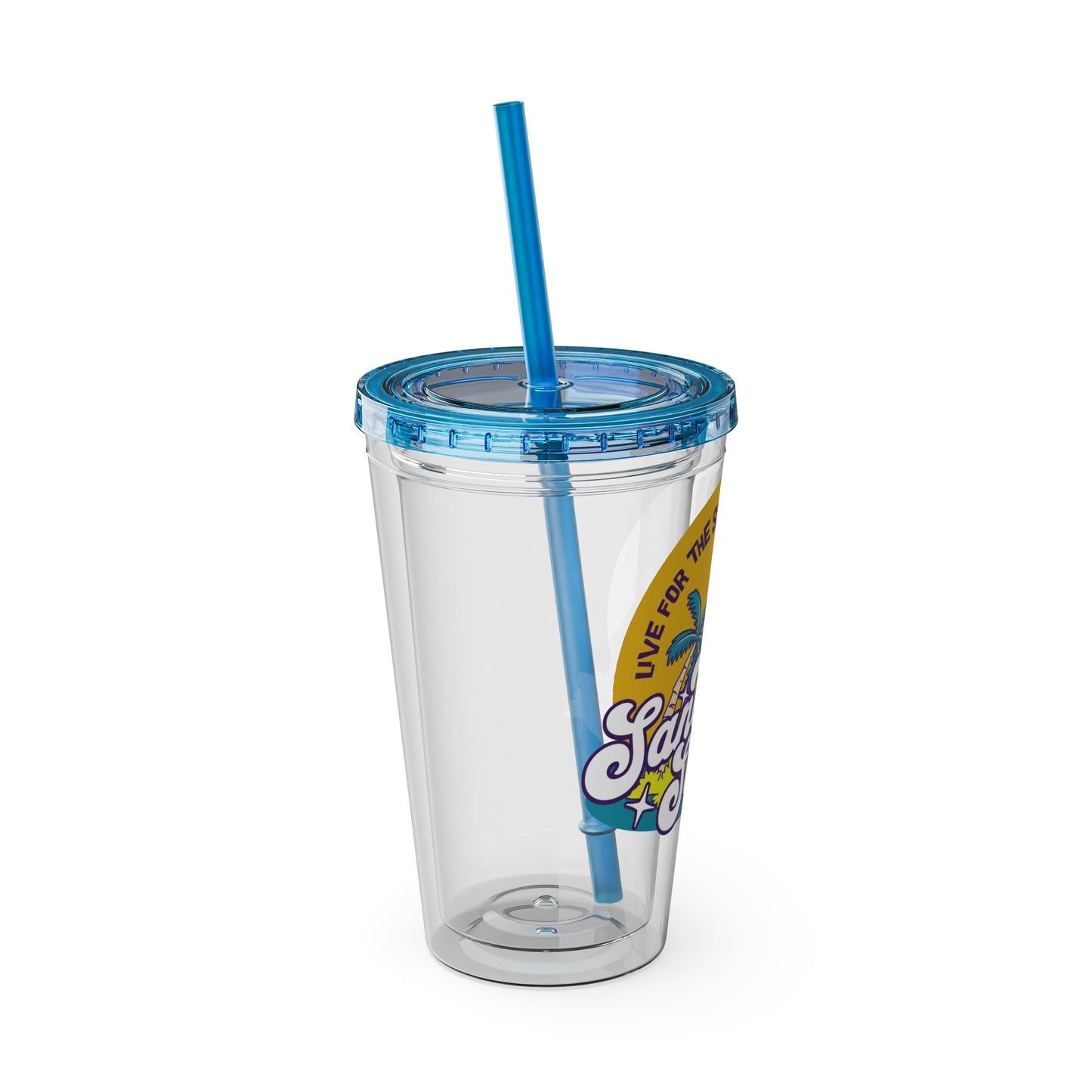 Live for the Sunshine 16oz Insulated Tumbler with Straw