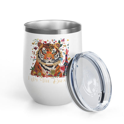 I Am The Drama Tiger 12oz Insulated Wine Tumbler