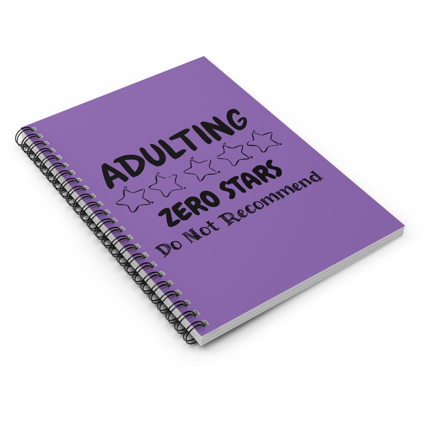 Adulting: 0 Stars, Do Not Recommend Handscript Version Notebook Journal
