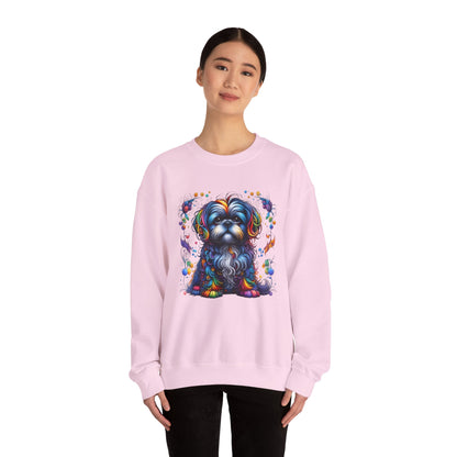 Colorful Shih Tzu Unisex Crewneck Sweatshirt