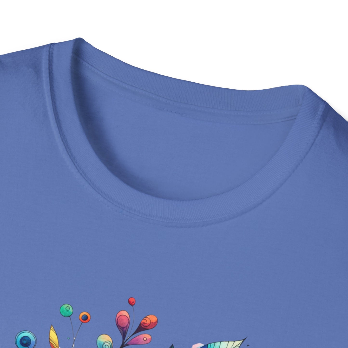 Rainbow Floral Explosion Unisex Graphic T-Shirt