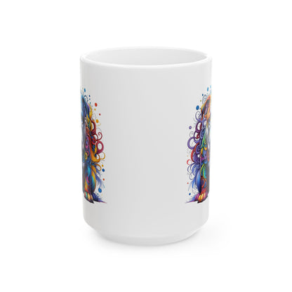 Colorful Bulldog Ceramic Mug
