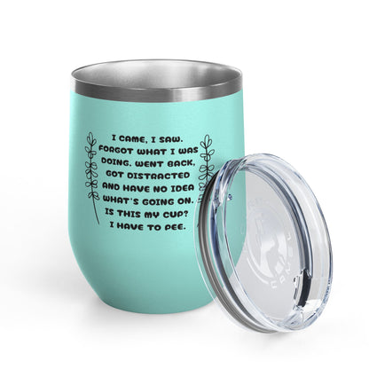 Scatterbrain 12oz Insulated Wine Tumbler