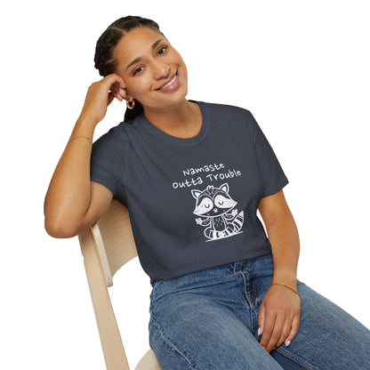 Namaste Outta Trouble Unisex Graphic T-Shirt