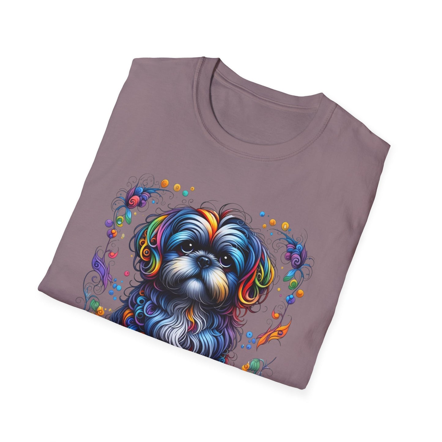 Colorful Shih Tzu Unisex Graphic T-Shirt