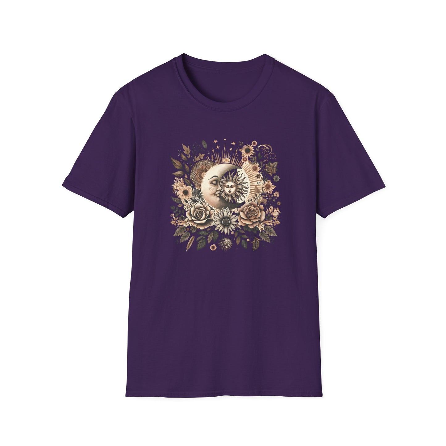 Boho Floral Moon Unisex Graphic T-Shirt