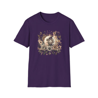 Boho Floral Moon Unisex Graphic T-Shirt