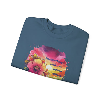Bloom Without Apology Unisex Crewneck Sweatshirt